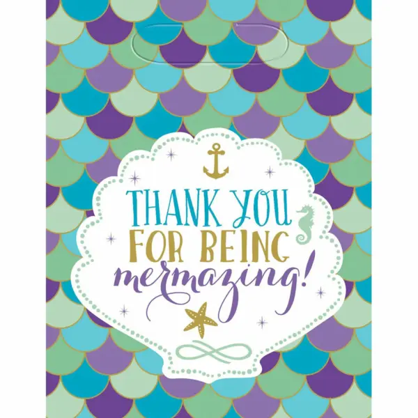 LOOT BAGS 8PCS MERMAID PLASTIC
