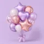 Foil and latex balloon bouquet tied with ribbon at Candy4Less