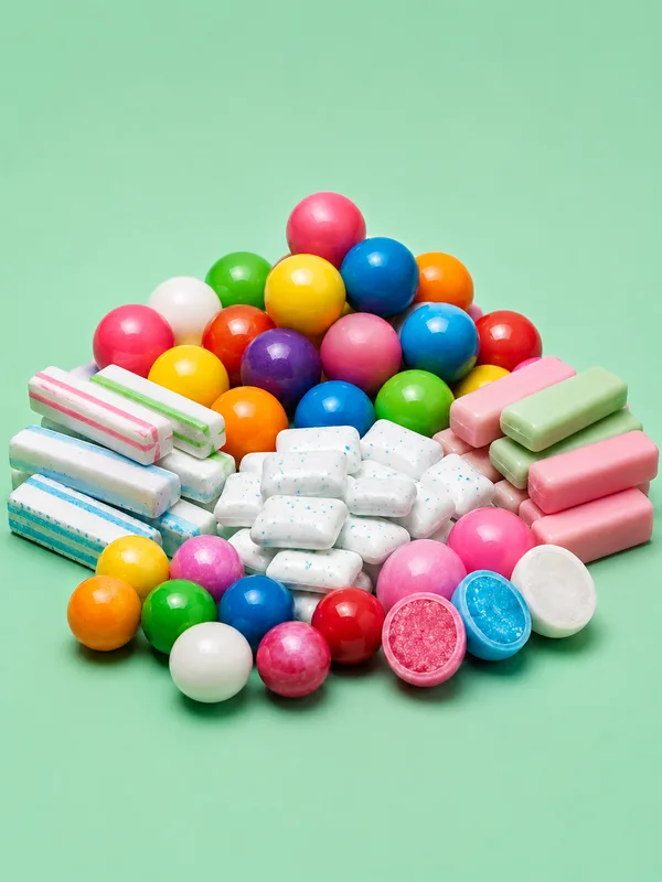 Assorted gum and gumballs
