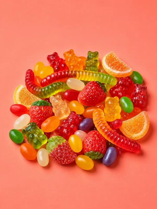 Assorted gummy candies