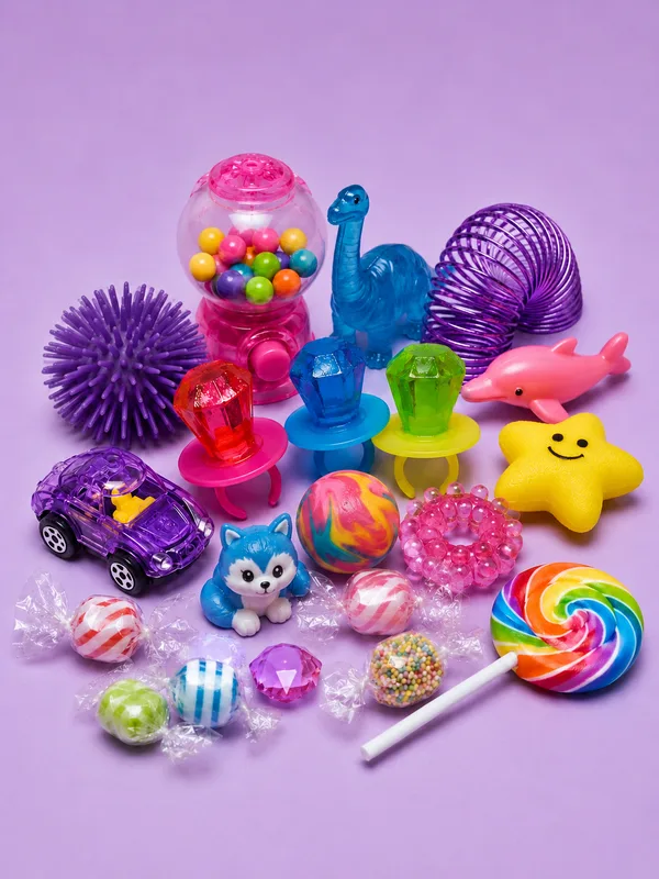 Party favor toys and candy