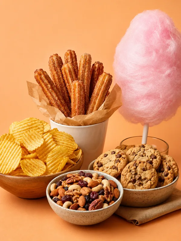 Assorted snacks