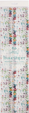 "HAPPY BIRTHDAY" TISSUE PAPER 20X26