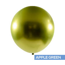 "36 CHROME BALLOONS 2PCS APPLE GREEN