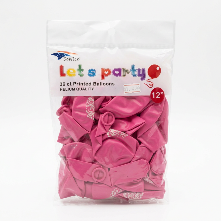 12" HAPPY BIRTHDAY HOT PINK 36CT